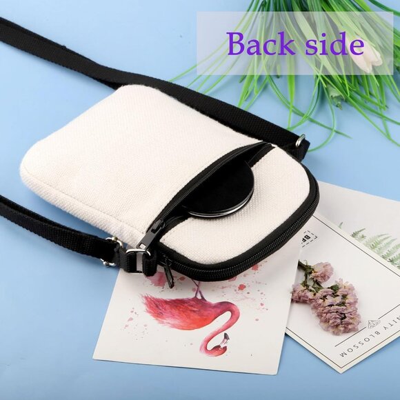 Trendy Canvas Crossbody Makeup Bag - Versatile Cosmetic Organizer for Travel - Picture 5 of 6
